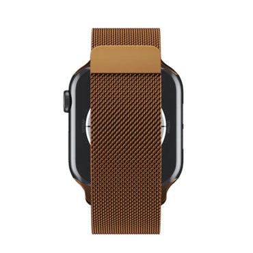Coffee Color | Apple Watch Milanese Magnetic Loop Strap | Stainless Steel Band | 42mm / 44mm / 45mm