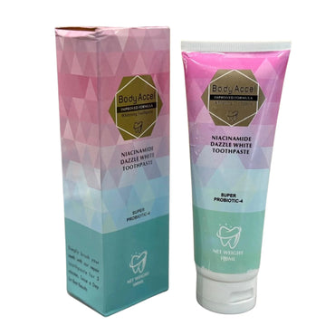 Body Accel Whitening Toothpaste | Advanced Niacinamide Probiotic Formula | 100ml