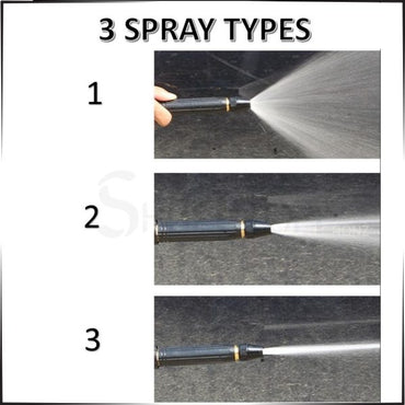 Metal High-Pressure Adjustable Nozzle Water Spray Gun | Heavy-Duty Brass Hose Sprayer for Cleaning & Watering