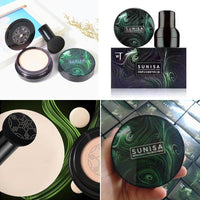 SUNISA 3-in-1 Air Cushion CC & BB Cream | Waterproof Moisturizing Foundation with Sponge