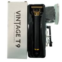 Professional T9 Hair & Beard Trimmer | Semi-Metal Body | Rechargeable Cordless Precision Clipper