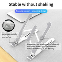 Plastic Foldable & Portable Laptop Stand | Lightweight Adjustable Laptop Holder | High-Quality ABS