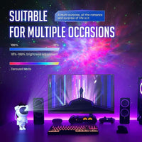 Astronaut Star Projector Night Light | Bring the Galaxy to Your Room | LED Nebula & Starry Sky Projection