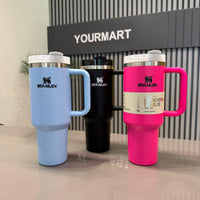Black Stanley 40 Oz Stainless Steel Tumbler | Leak-Proof Vacuum Insulated Travel Mug | Hot & Cold