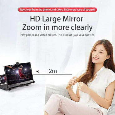F3 Mobile Screen Magnifier | Enlarged Mobile Screen Amplifier & Eye Protection (Random Color)