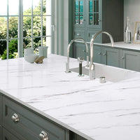 White & Grey | Marble Sheet Sticker 60x200cm | Waterproof Self-Adhesive PVC Wallpaper for Furniture Walls