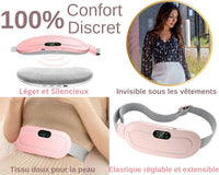 Digital Period Heating Pad & Vibrating Belt | 3 Heat Levels, 4 Massage Modes | Fast Relief for Menstrual Cramps