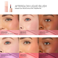 Behave | NARS Afterglow Liquid Blush 7ml Buildable Hydrating Blush with Sodium Hyaluronate and Vegan Protein