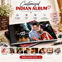Customized Indian Album ❤️ | Personalized Photo Album for Couples, Family, Baby Birthday, Husband & Wife | Perfect Gift