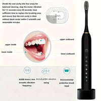 X3 Sonic Electric Toothbrush Rechargeable | USB Fast Charging Toothbrush with 5 Modes Deep Cleaning Whitening & Gum Care