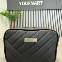 Black Leather Handbag for Girls & Women | Stylish Shoulder & Crossbody Bag | Daily Use & Gift