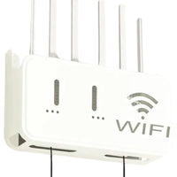 White  WiFi Router Storage Box & Wall Mount Shelf  Universal Cable Organizer | Space-Saving Holder for Modem, Set-Top Box & Smart Devices | Home & Office Use