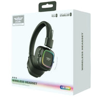 Lelisu LS-258 Wireless Stereo Headphones | Bluetooth 5.4 Over-Ear Headset with Type-C Charging & LED Lights