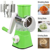 Multi-Functional Tabletop Drum Grater Manual Vegetable Cutter Slicer and Grater for Kitchen