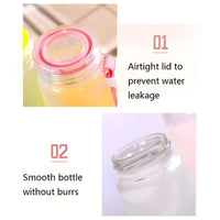 Green Frosted Glass Water Bottle  |  Leak-Proof Insulated Bottle with Hello Master Decal Logo | 400ml