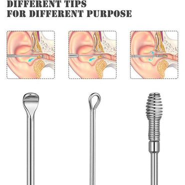 6-Piece Ear Wax Cleaning Kit |  Portable & Easy to Use