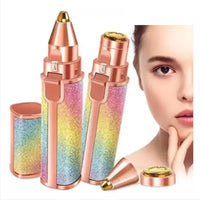 Flawless 2-in-1 Eyebrow Trimmer | Rechargeable Hair Remover with USB Charging Cable & Cleaning Brush