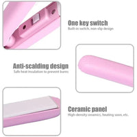 Mini Portable Ceramic Hair Straightener & Curler | Frizz-Free Smooth Hair | Random Color
