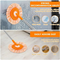 Sunflower Shape Cleaning Mop | 360° Rotating Extendable Microfiber | For Walls, Floors, Bathroom, Windows & Car Cleaning